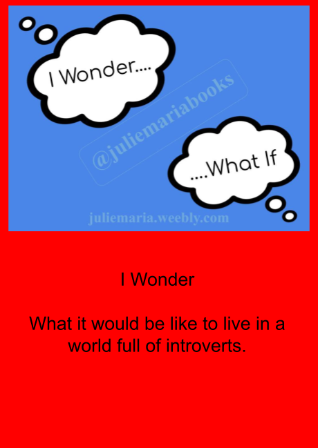 juliemariabooks's tweet photo. Today (January 2nd) is World Introvert Day!
I saw this video (https://t.co/9PtXFf8olK) posted by the Holderness Family @KimDHolderness and it made me wonder...
#getreadytowrite #writingcommunity #amwriting
https://t.co/qXhiF3lu75
✍️📕🚶♀️
... https://t.co/TTFy9NnhoH