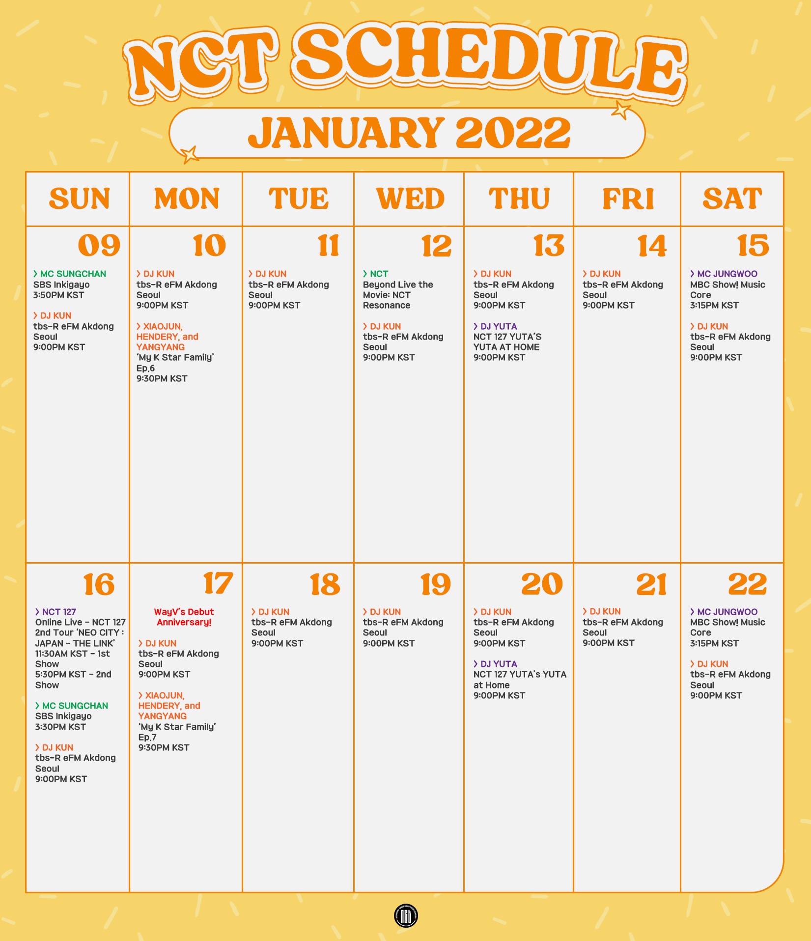 Tbs 2022 Schedule Sm_Nct On Twitter: "[!!!] Nct Schedule - January 2022 *Schedule As Of  January 2Nd, More Might Be Added In The Following Days. Google Calendar:  Https://T.co/Nhlghgp1Wr *To Subscribe, Go To Https://T.co/Hs4Tpc1Jqu. Make  Sure