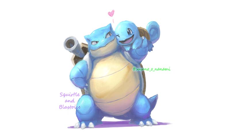 ポケモン ゼニガメ カメックス Pokemon Squirtle Blastoise すさノお イラストとゲームとポケモンのイラスト