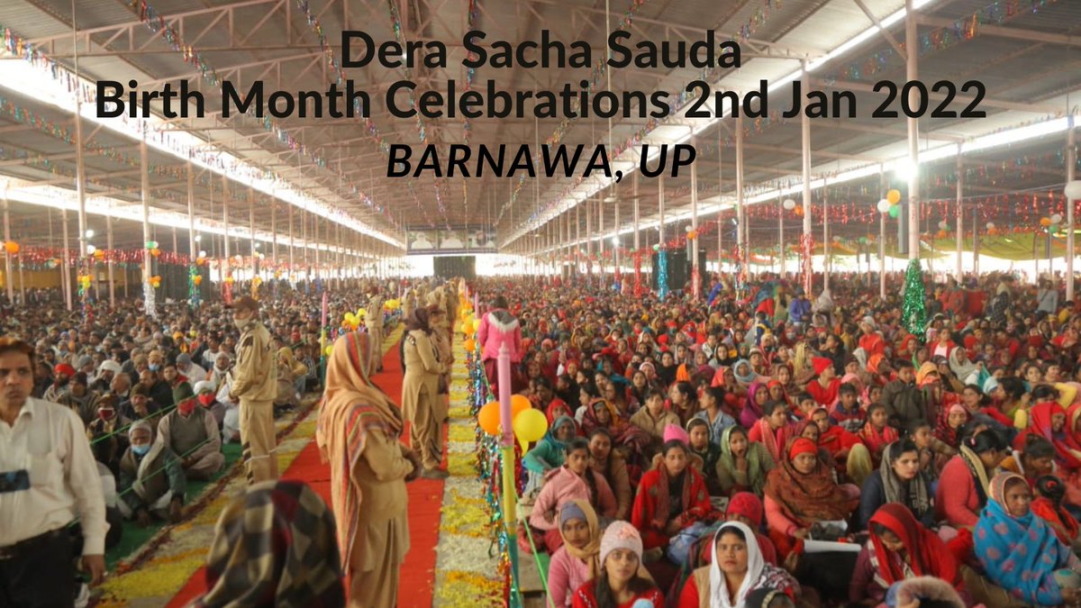 DSSNewsUpdates's tweet photo. The pious #IncarnationMonth celebration in Shah Satnam Ji Ashram, Barnawa, UP went off amazingly. Lakhs of disciples reached and devotionally attended the spiritual congregation. Many #welfare works were also performed with the grace of Saint Dr. @Gurmeetramrahim  Singh Ji Insan! https://t.co/uOwubLnvwV