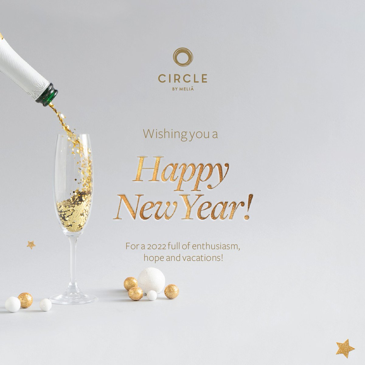 From all the Circle by Meliá family, we want to wish to all our Members a Happy New Year 2022!

#CircleHolidays