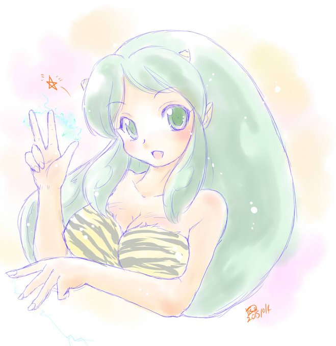 寅年だしみんな貼ってるからオレも前に描いたラムちゃん貼っておく 