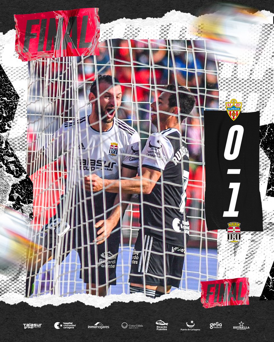 FCCartagena_efs's tweet photo. FINAL | 0-1 | ¡SE ACABA EL PARTIDOOOOOOOO CON TRIUNFOOOOOOO! LOS TRES PUNTOS SE VIENEN A CARTAGENAAAAA! 

¡VAMOOOOOOOS!

 #AlmeríaCartagena https://t.co/xRa7khm9nk