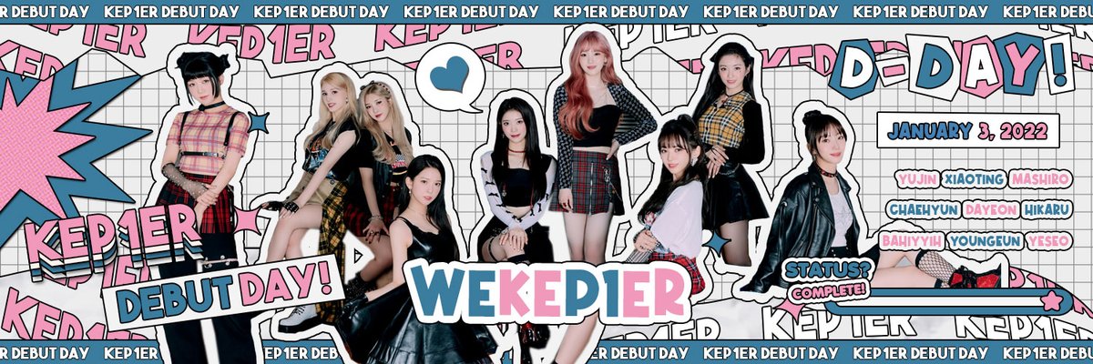 wekep1er's tweet photo. ㅤ
Another moment to reach the dreams, Wekep1er is ready to make their debut today. To celebrate our debut day, you can use our twibbon and feel the festivities of Kep1er's happy day on January 3rd!

🖇️ https://t.co/Ds0eHen9oL
ㅤ https://t.co/4xGORT2K2z
