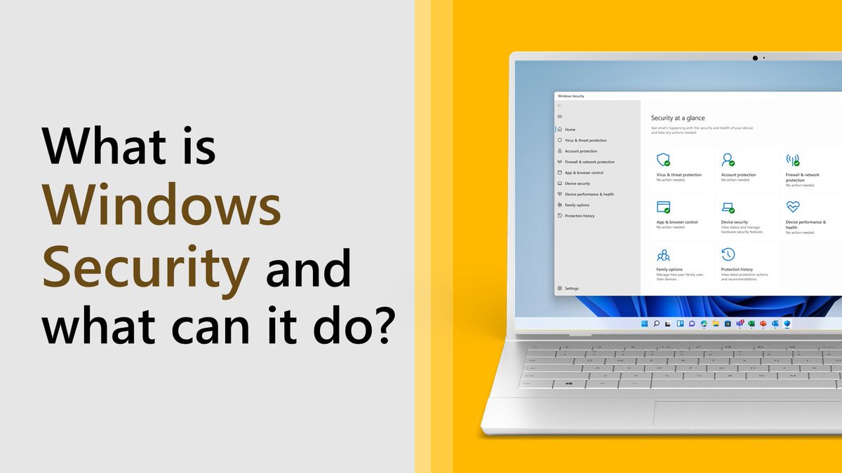 MicrosoftHelps's tweet photo. Next resolution: Make health a priority.

Windows Security protects your PC from viruses with Microsoft Defender. Learn how to manage it: https://t.co/pMSNPWtN0a https://t.co/W626UA83H4