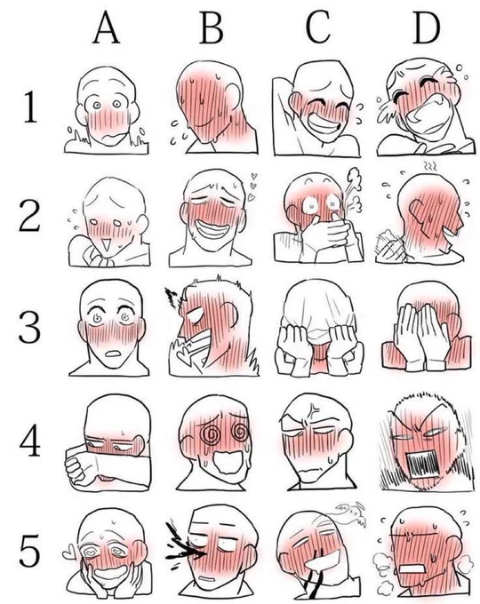 I want to draw blush faces.  
Just mention wich of my characters you want to see. 