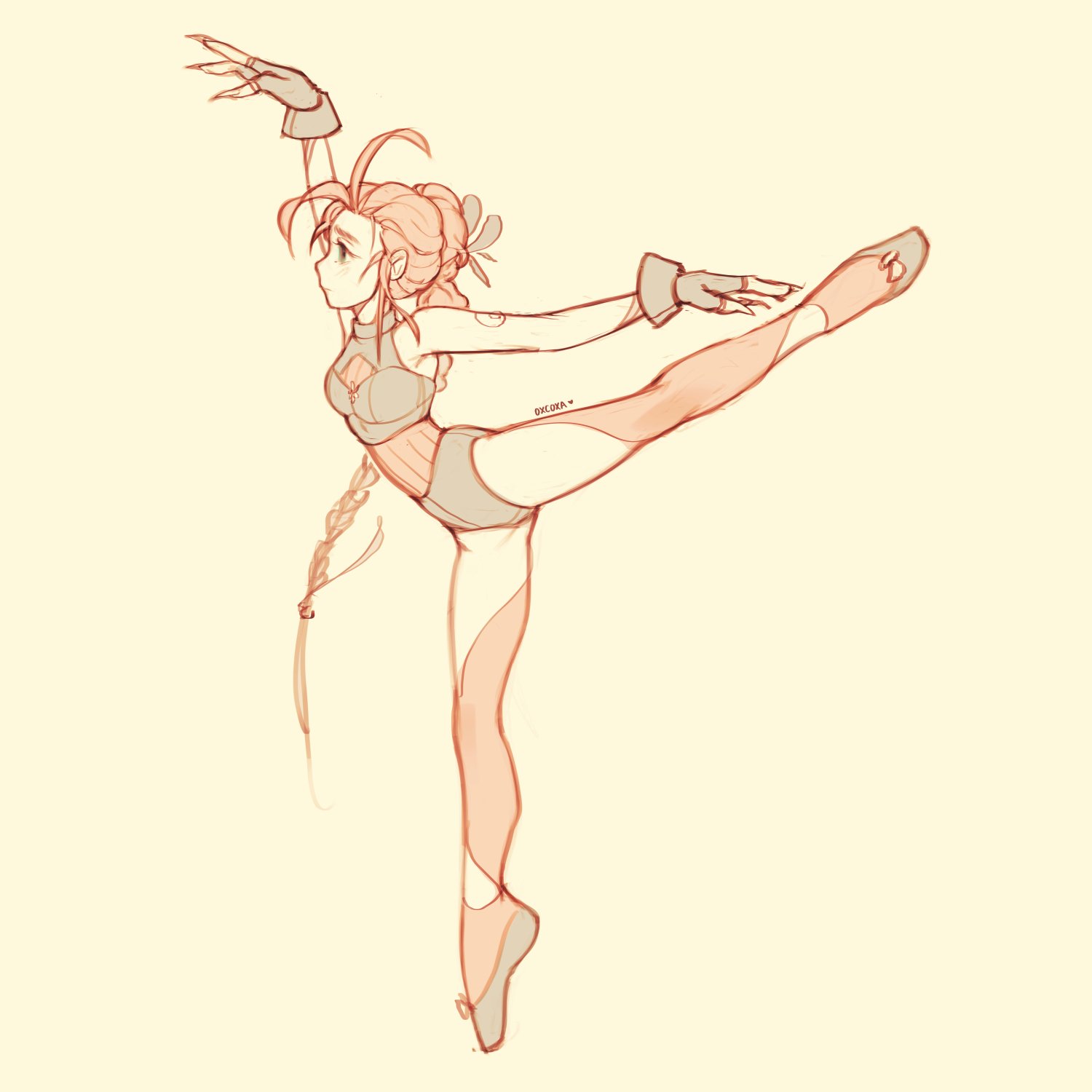 Anime Girl Poses - Female jumping pose