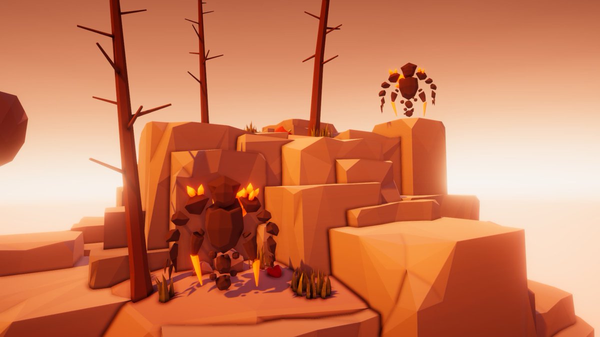 Large Rangers! Malevolent foes with a desire to see the (Rift) world burn. They fire quick volleys of flaming projectiles at living creatures they cross paths with. #indieGame #indieGames #games #lowpoly #indiegaming #gamedev #indiedev