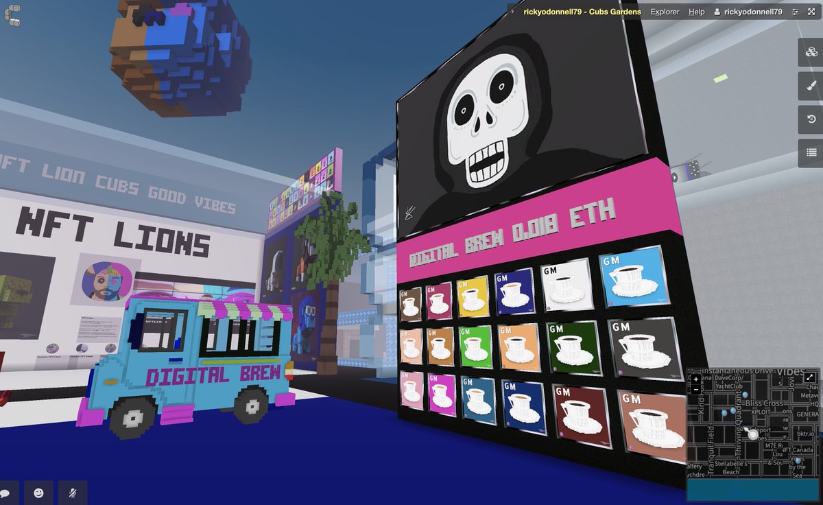 RickyODonnell79's tweet photo. Digital Brew is now in @cryptovoxels 18 currently available & exclusive to @opensea right now #nfts #DigitalBrew Whoop 🙌 Whoop 🙌😎🦁#coffee #tea https://t.co/3dVlHoJwVY