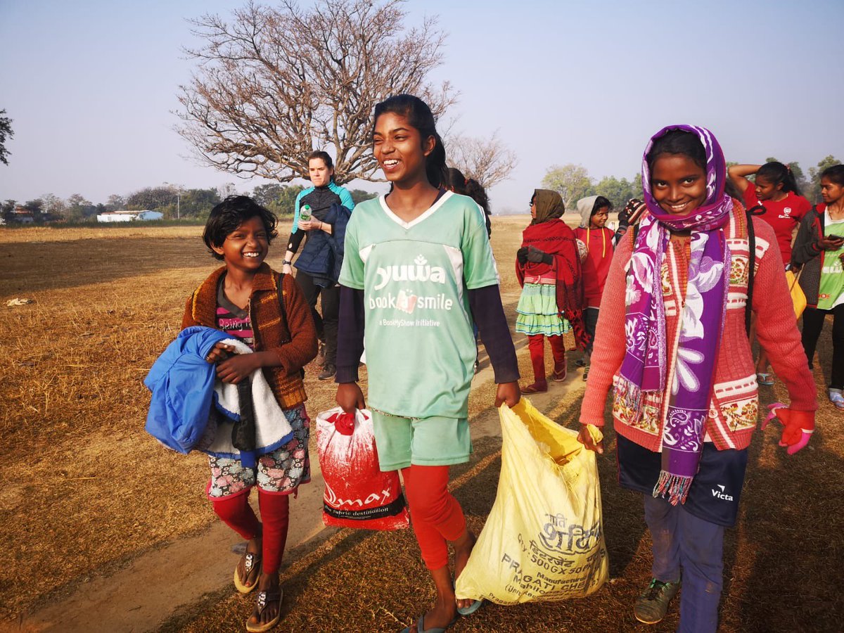 Hesatu village, Jharkhand, India, 2019.

Sunrise🌅 footy ⚽️ match with the <a href="/YuwaFootball/">Yuwa</a> gals. You never know what you will find on the pitch in far away places. 👟🇬🇧 <a href="/DanielleCarter/">Danielle Carter</a>