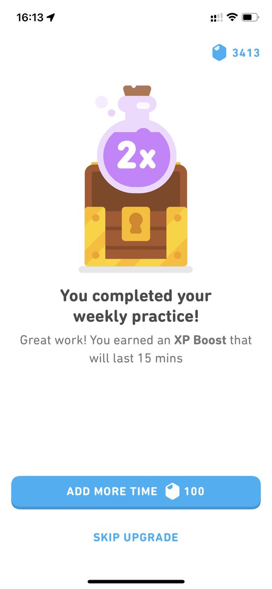 SirJonBob's tweet photo. @duolingoUK @duolingo weekly practice bonus for + members needs some work. Doesn’t sync across multiple devices plus if you get the bonus when you already have the early bird bonus, the app seems to just not know what to do https://t.co/ailXIK001z
