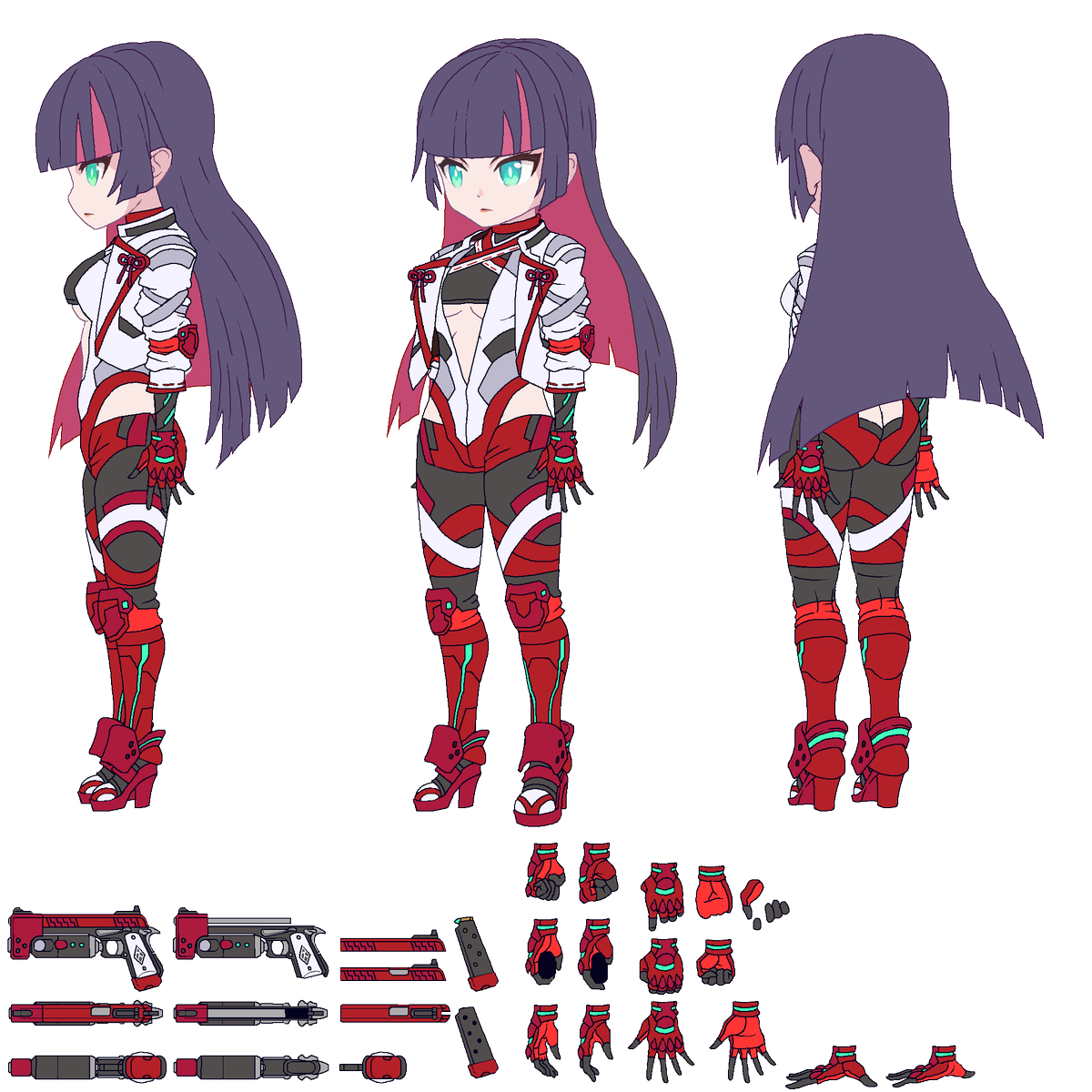 Black Game Dev サイバーパンク巫女服ライダースーツ 的なイメージでアニメ用の差分も色々用意してはいた T Co Bnlwjznngy Twitter