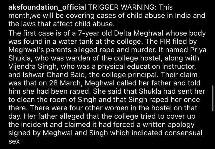 ⚠️ Trigger warning ⚠️
Delta Meghwal Rape Case 2016.

Child helpline: 1098

#children #rape #childabuse #stopchildrape #stoprape #childhelpline #chilrights #childlaw #aksfoundation #india #legalaction