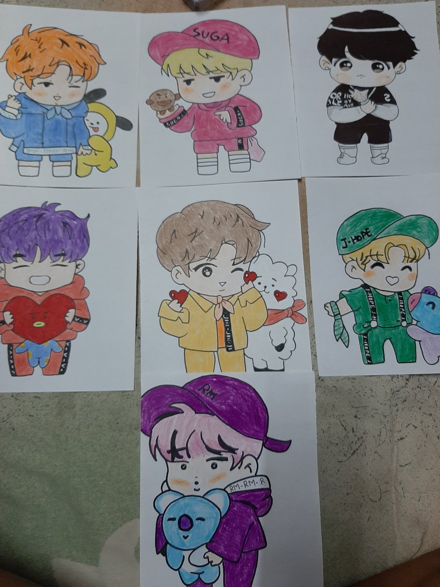 ChimmyDraws's tweet photo. @BTSETERNALLLY @BTS_twt @sisknows_sg @itsme_miamanel My drawing are the theme 
Love them i almost spend most of my day drawing their chibi i find on insta and twitter https://t.co/Wofk9hhIsl