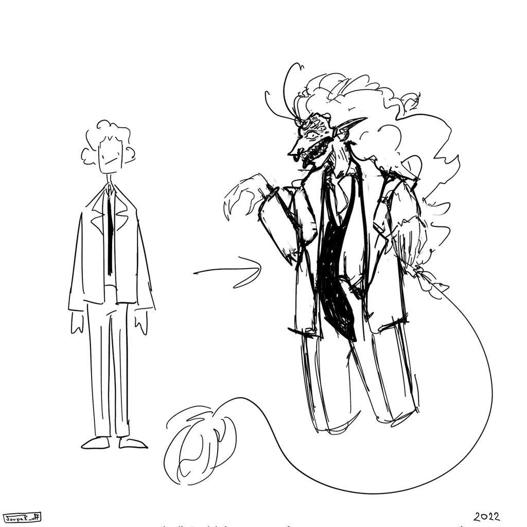 Yo guys 👋
I was scrolling through my procreate app, found my old art of ✨monster X✨ and i was like "I need to remake it" and so i did. Good thing to see my progress. Hope yall enjoy it 🤘

#sketch #art #fanart #digitalart #grandson #doao #xxlive <a href="/grandson/">grandson</a>