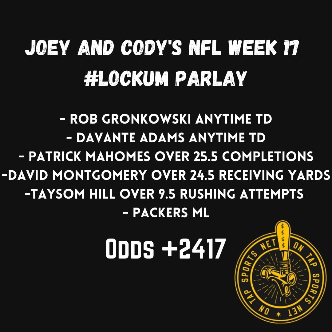 OnTapBets's tweet image. The #LockUm parlay of the week is going to hit at some point folks. Who is riding with @theriot326 and @CodyOnTap? 

#OnTapBets
