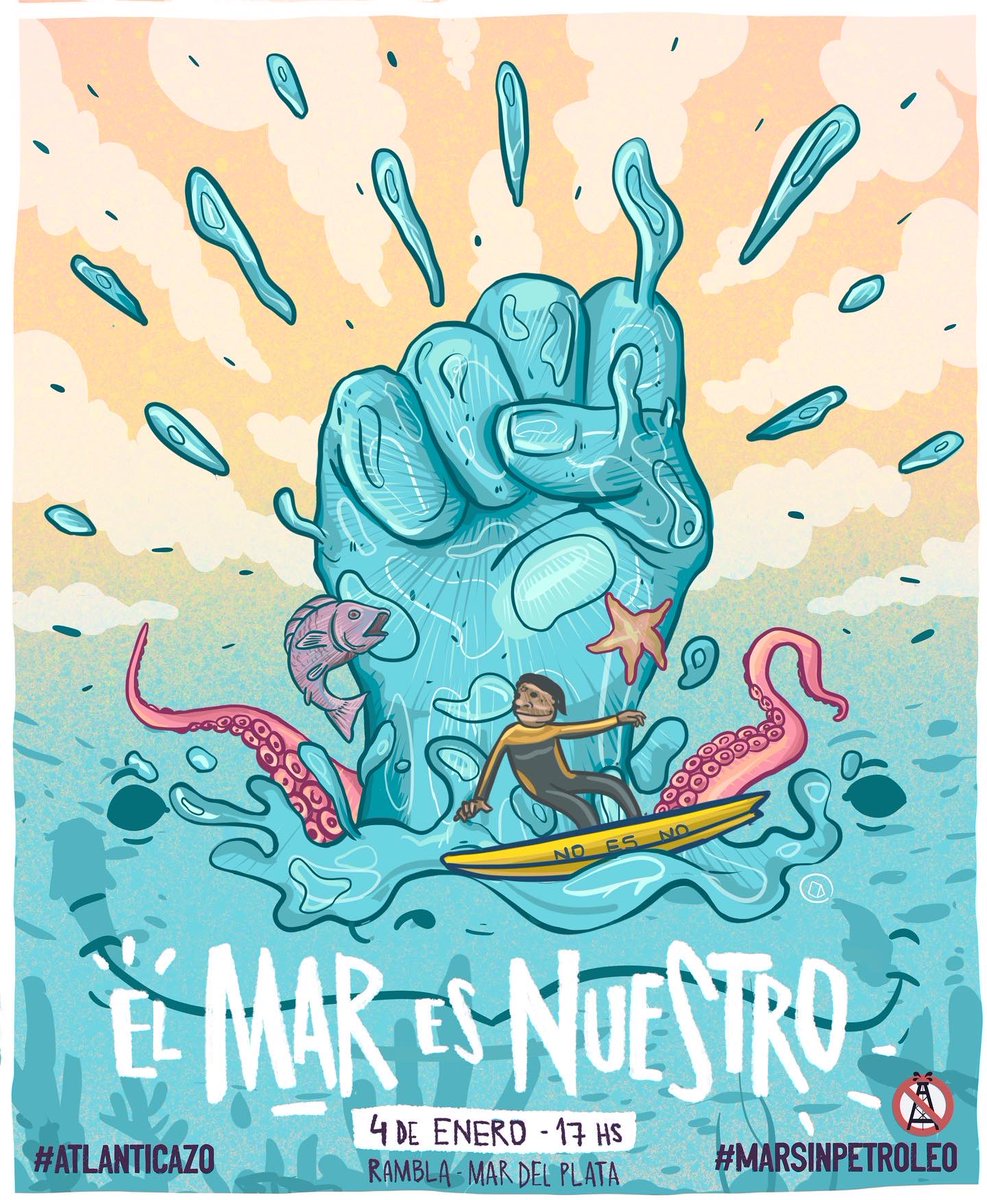 SOMOS EL MAR 
Y VAMOS A DEFENDERLO! ✊🏼🌊

ATLANTICAZO 

🗓MARTES 4 a las 17 hs
📍Rambla de los Lobos, Mar del Plata 
Ilustración: <a href="/jaalmiron/">Almirón</a> 
Agite: <a href="/ecosdmar/">Ecos de Mar</a> @no_a_las_petroleras_en_mardel <a href="/BastaFalsas/">BastaDeFalsasSoluciones</a> <a href="/CoordinadoraBFS/">Coordinadora Basta de Falsas Soluciones</a> @greenpeacemdp

#Atlanticazo #marsinpetroleo