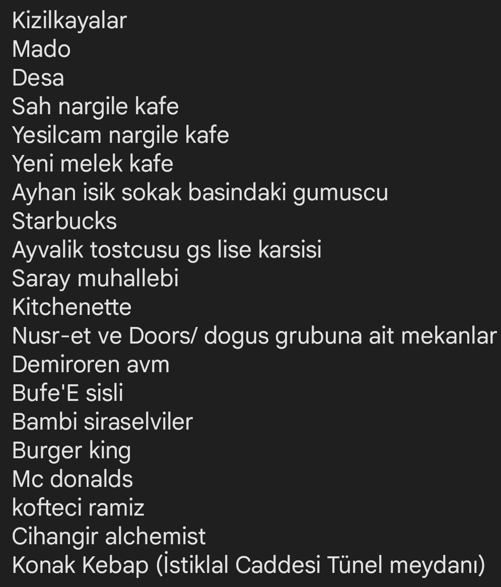 <a href="/beyogluesnafi/">Beyoğlu Esnafı</a> Gezi zamanında bizleri kovalayan, ihbar edenlerden not aldıklarımı o günden beri saklıyor asla ve asla işletmelerinden alışveriş yapmıyorum. 

En güzel günleriniz böyle olsun Beyoğlu esnafı 😤