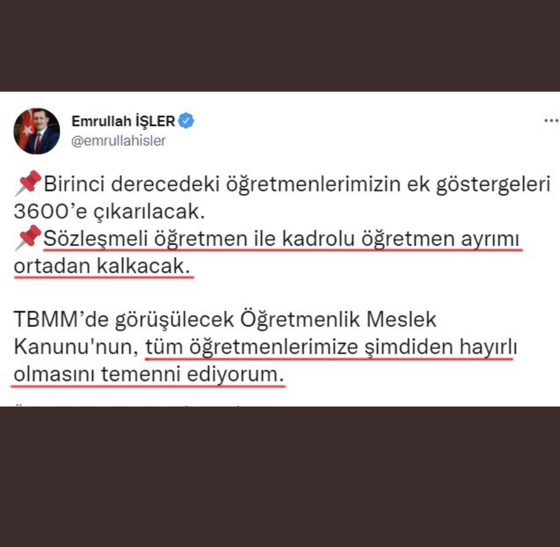 #SozlsmeliOgrtAileBrligi komisyon başkanı <a href="/emrullahisler/">Emrullah İŞLER</a> bunlar sizin sözleriniz