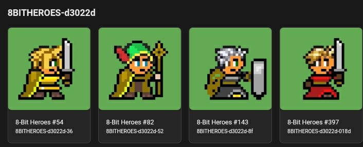 salvosapi's tweet image. Green squad! 🌱 #NFT #Elrond #8BitHeroes