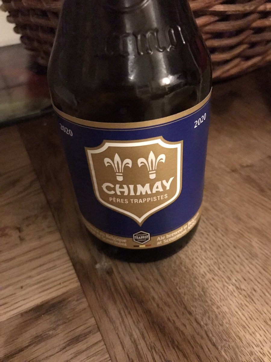 joelturner564's tweet photo. Drinking this while cooking Sunday dinner and all I can think is “Chimay muthafucka” 😬 #MickeyJ https://t.co/YqEDLHsYOt