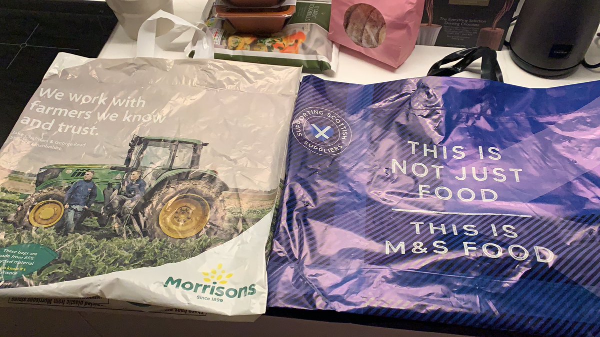 ArleenPilates's tweet photo. @Morrisons 60p for a bag for life 
@marksandspencer 15p
…. Really ??? 
I always take my reusable bags but forgot today. Marks has better food ….. it’s the principle 🤷‍♀️ https://t.co/2xtvxFHmD8