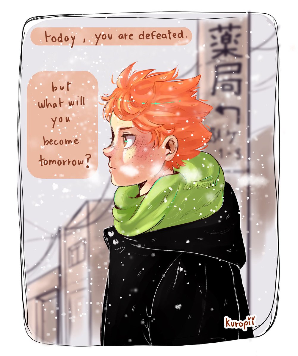 haemi_6's tweet photo. [ today you are defeated. but what will you become tomorrow ? ] 

#haikyuu #fanart #hinatashoyo #redraw #illustration https://t.co/9Nwqs4igPu
