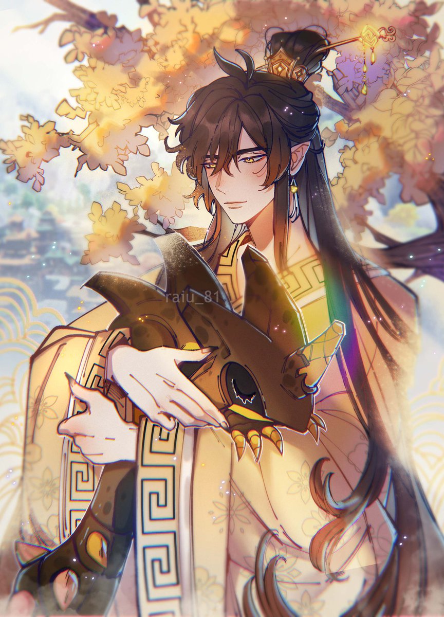 raiu_81's tweet photo. Finally finished the piece i wanted to post for zhonglis bday >< happy late bday old man

 #zhongli #genshinimpact https://t.co/nMQmJMAbAS