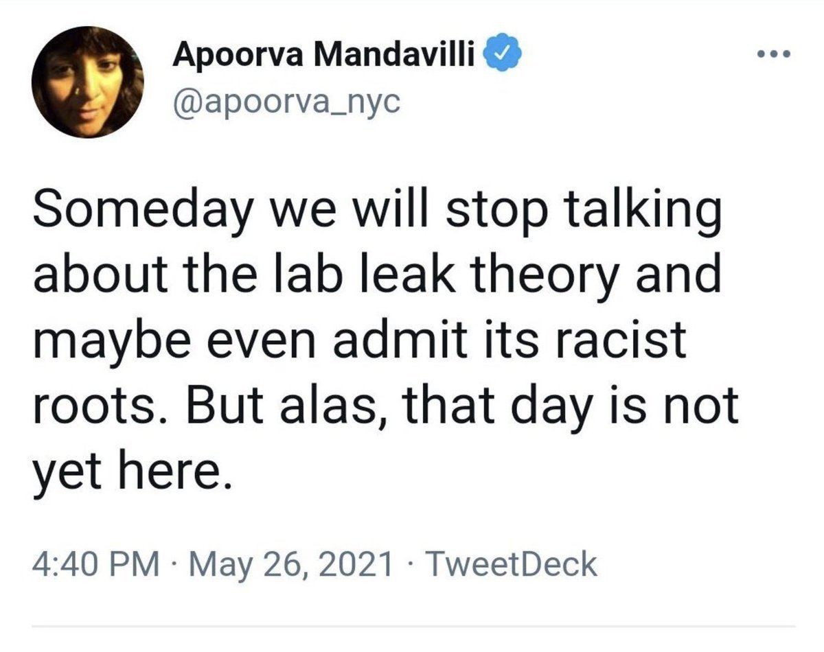 For instance, rather than question Peter Daszak's and Anthony Fauci's dubious assertion that Covid had a natural origin, wokeists instead attacked ordinary people as racists for questioning the claim. They instinctively acted as enforcers of the establishment.