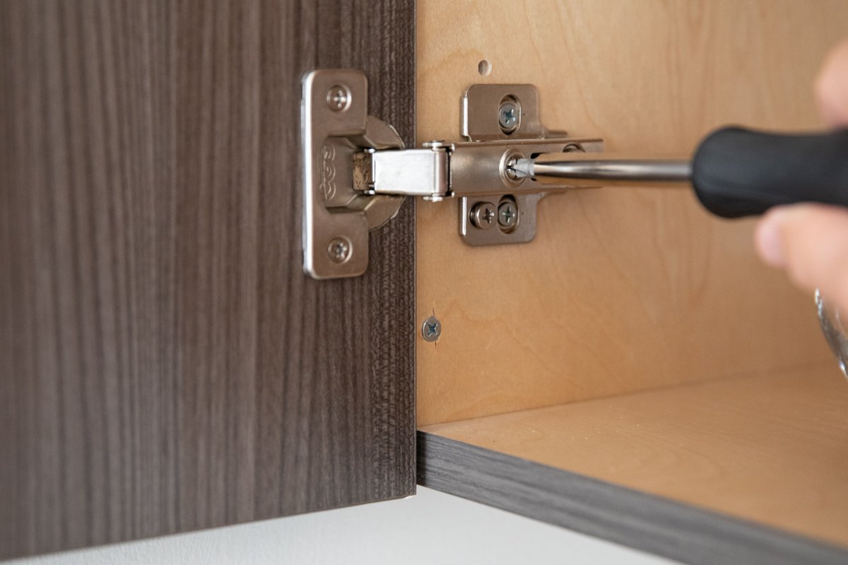 RealtorSheilaL's tweet photo. There's no need to call a professional to adjust cabinet doors. #DIYprojects #homerepairs  https://t.co/ZjZ5J6Qxf4 https://t.co/wn8SnaeA11