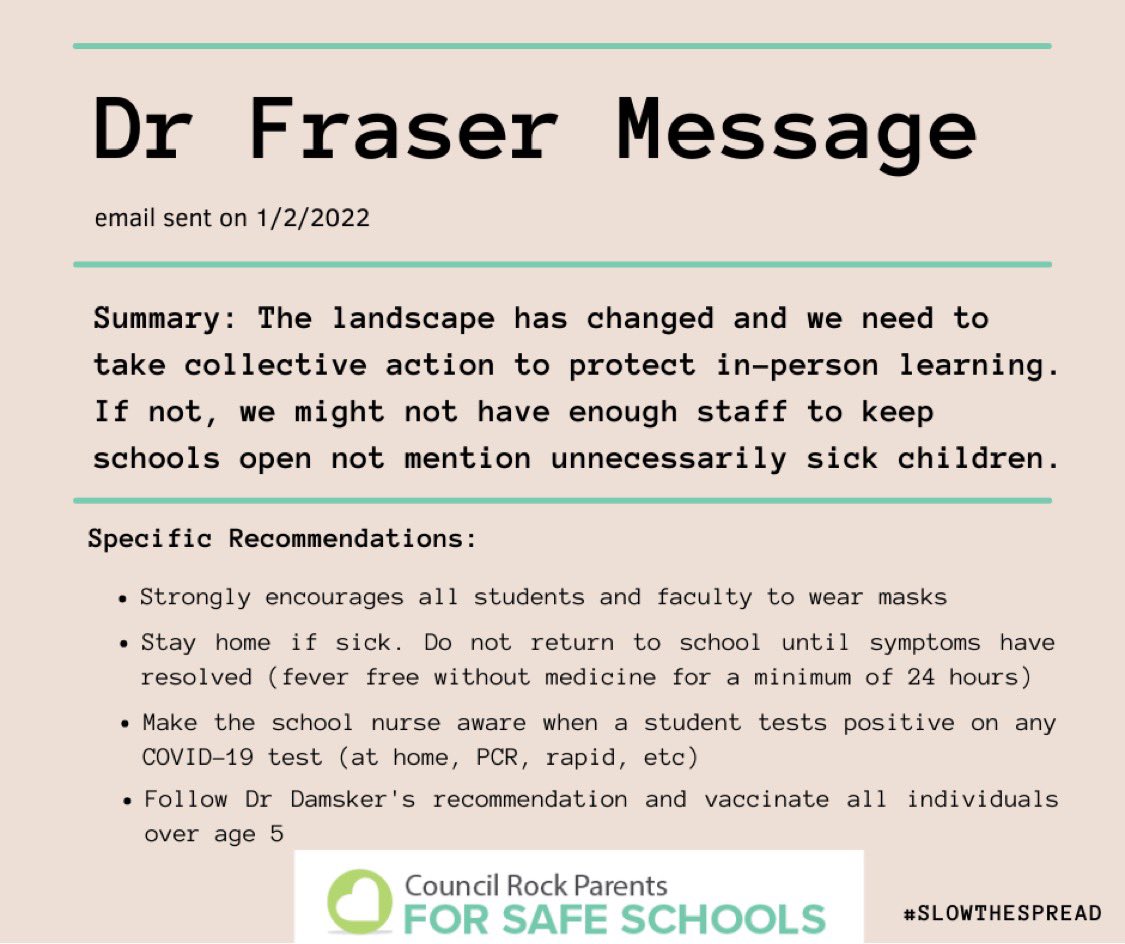 Thank you <a href="/fraser_robert/">Robert Fraser</a> for illuminating the challenges &amp; threats we will be facing in the next few weeks &amp; for asking the CR community to take collective action to help preserve in-person learning &amp; keep students&amp;staff healthy. Email boardmembers@crsd.org to ask for mitigation