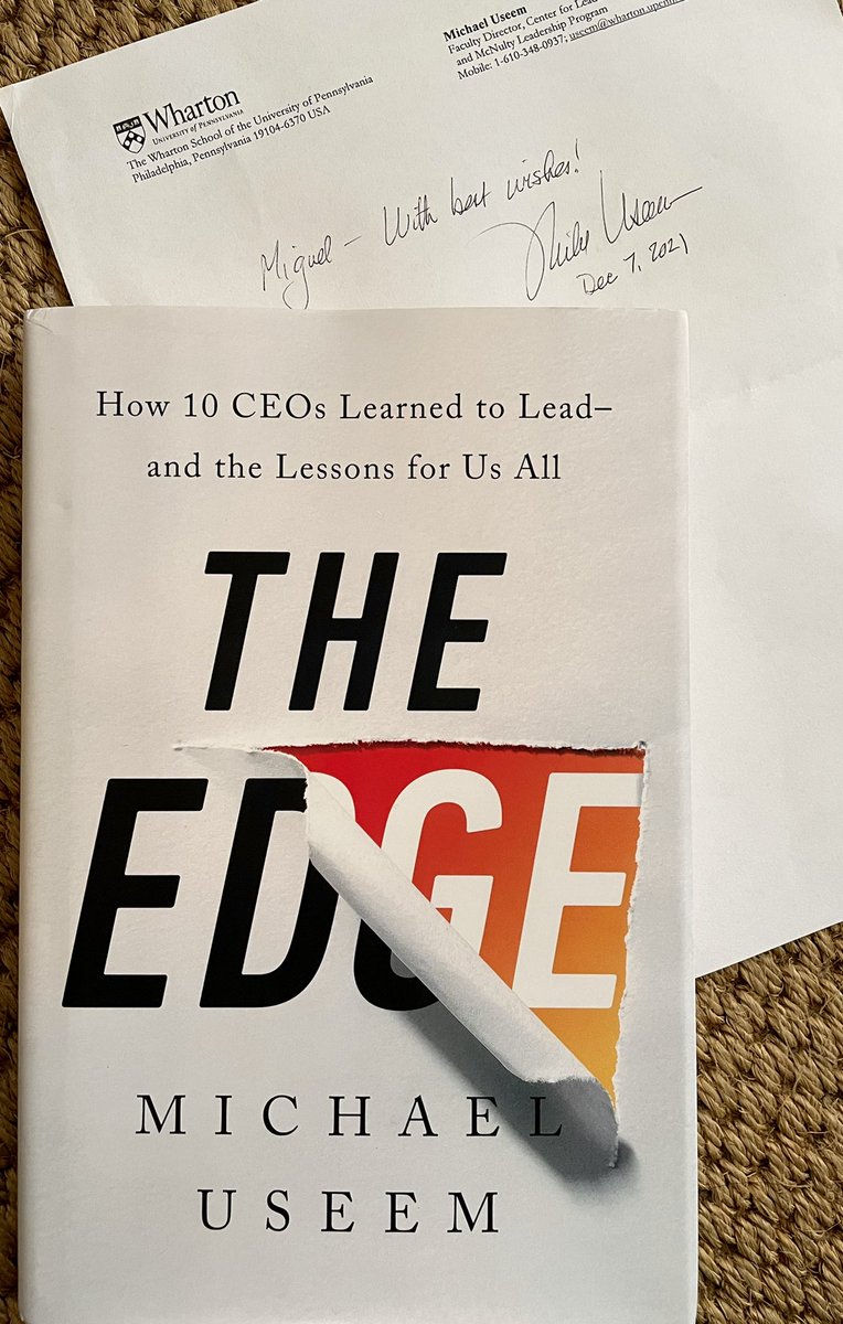 Siempre es una alegría regalar y que te regalen libros! Especial emoción si te lo regala tu universidad y te lo dedica Michael Useem! Muchas gracias <a href="/mikeuse/">Mike Useem</a>! <a href="/Wharton/">The Wharton School</a>