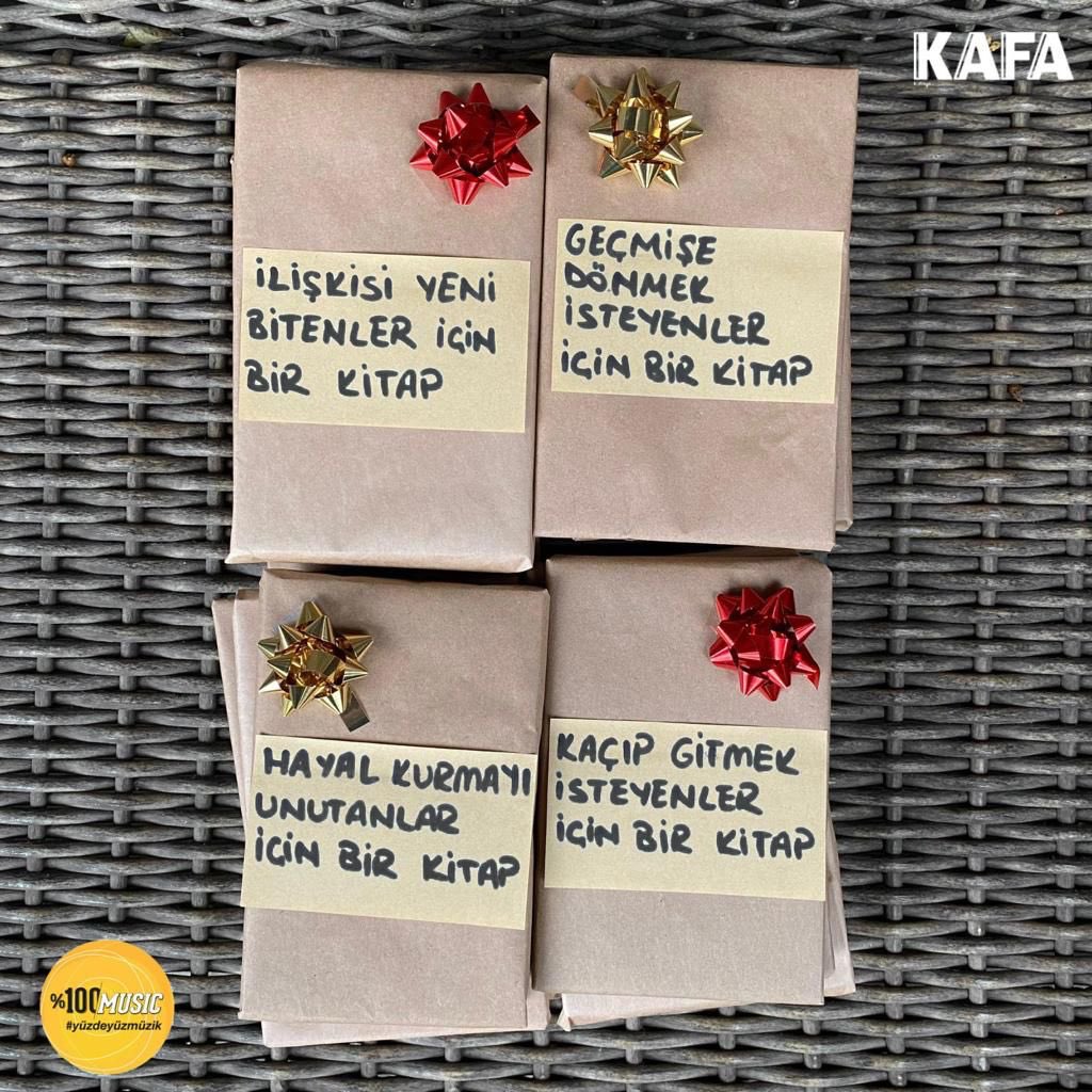 Bize içinde bulunduğun durumu anlat, sana iyi gelecek kitabı yollayalım. Görseldeki kitaplardan hangisini istediğini ve sebebini söyle. Kitap kazanan 12 kişiden biri ol. 

#yüzdeyüzmüzik