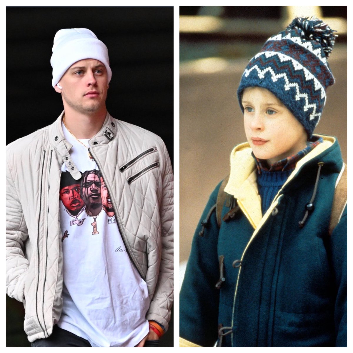 itsaCLEthing's tweet image. I’m not the first one to put this together, right? Burrow always looked like an older version of Home Alone Macaulay Culkin #Bengals #Chiefs #FilthyAnimal