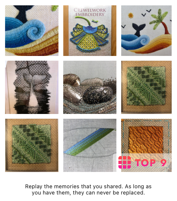 AStitchinQuine's tweet photo. My #TopNine2021 I quite like this one, although little confused that one of the pictures appears twice - at least I am consistent!
#Goldwork #Canvaswork #CanvasBeading #Blackwork #Crewelwork #Laidwork #Embroidery #HandEmbroidery https://t.co/mZTGX6NNE7