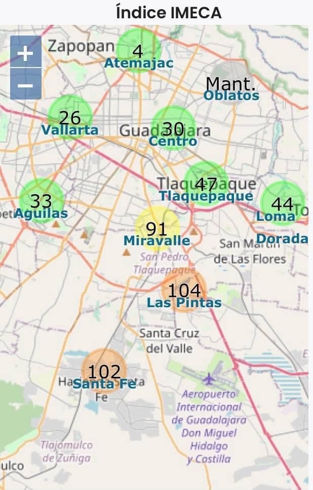 EnriqueAlfaroR's tweet photo. Me da mucho gusto decirles que esta mañana se desactivaron las precontingencias atmosféricas que teníamos en la ciudad, una en Miravalle y otra en Las Pintitas. Esto quiere decir que ningún punto del AMG supera los 110 puntos Imeca y, en general, tenemos buena calidad del aire. https://t.co/I3mNfEqChn