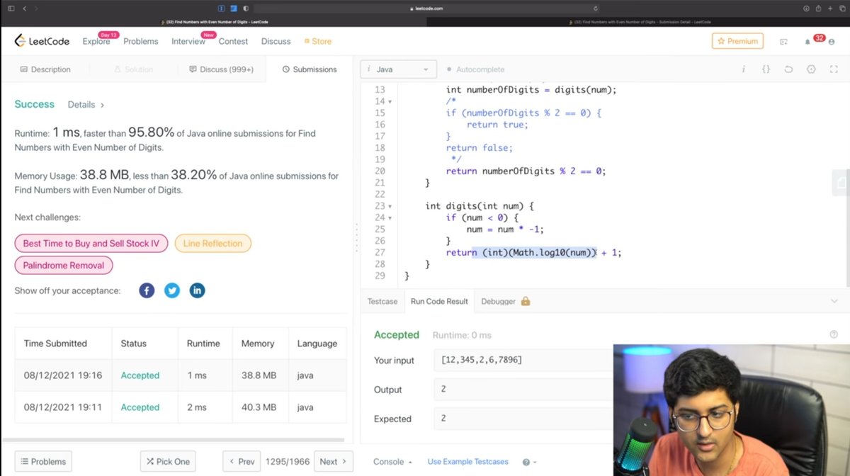 When he optimized the solution I fall in love ❤️ with data structures. @kunalstwt #datastructures #Java #leetcode #linearSearch