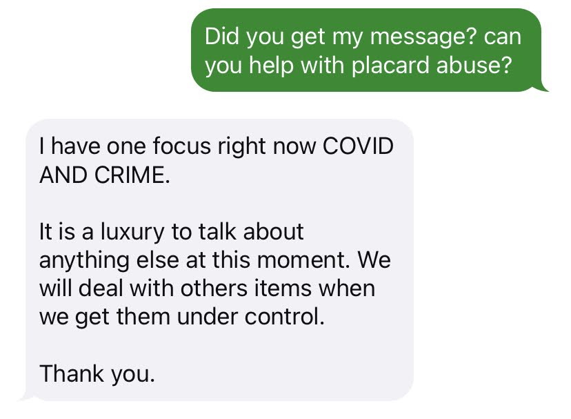 NYCBikeLanes's tweet image. Eric Adams' first messaging on @placardabuse as mayor.

@StreetsblogNYC @StreetsPAC @NYC_SafeStreets 

We need a mayor that can handle multiple issues at once. COVID is not an excuse for government corruption.