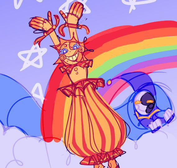 Солнце из фнаф 9 и луна милые картинки