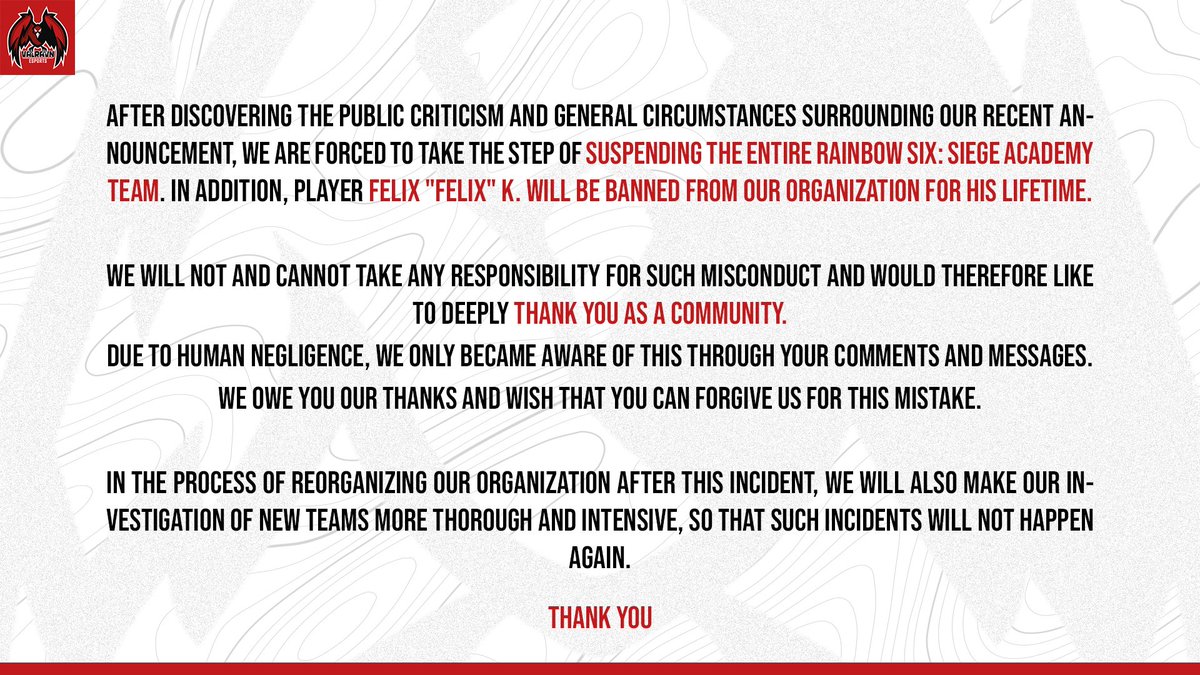 statement/update regarding our recent announcement

#wearesorry