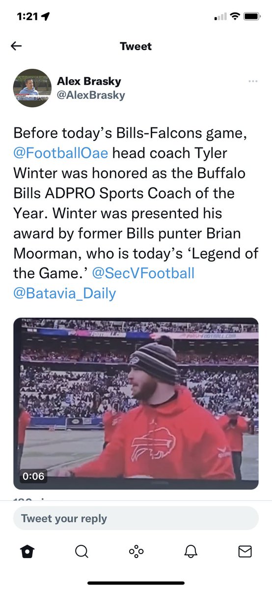 Congrats Tyler! Well deserved. <a href="/OAhornets/">Oakfield-Alabama MHS</a> <a href="/FootballOae/">OAE Football</a> <a href="/OA_Athletics/">OA Hornets Athletics</a>