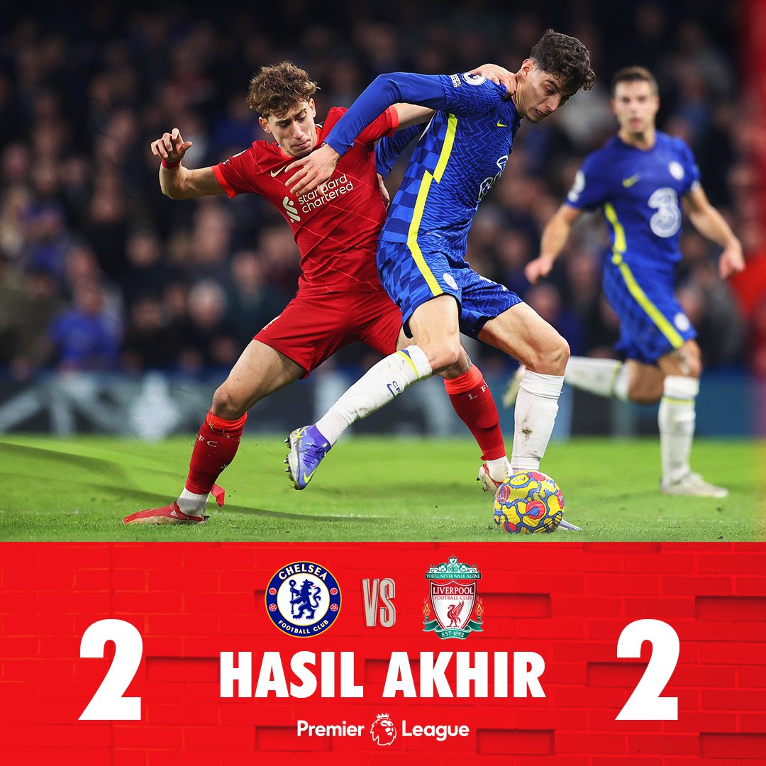Pertandingan di Stamford Bridge berakhir imbang.

#CHELIV | #LFCIndonesia