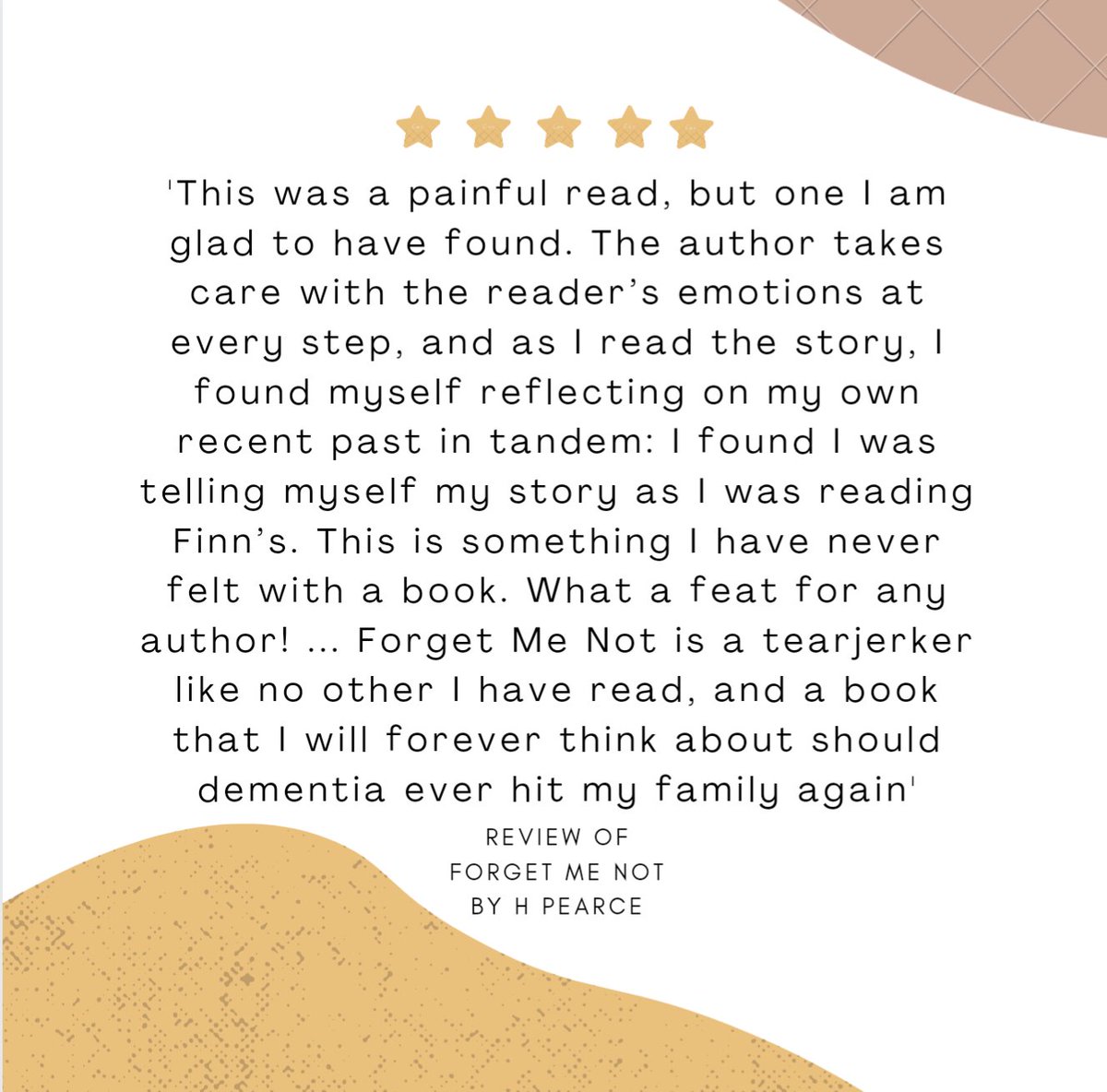 We've had a great review of Forget Me Not by H Pearce.

Join BookRoar and start generating reviews for your own books on Amazon and Goodreads!

#bookreviews #bookrecommendations #bookreview #writingcommunity #authorshelpingauthors #writerslift #authors #writers #indieauthor