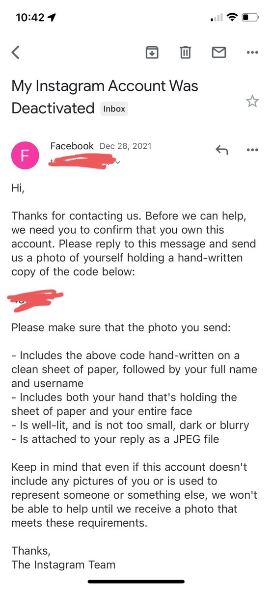 Simi_dhillon13's tweet photo. @instagram @facebookapp Hi i need help please help me. Few days ago my account got lock its not working and being disabled for exploiting guidelines which I didn’t at all but I don’t know why this happened please return my account 🥺Then i got this email from Facebook.need reply. https://t.co/Qurho6mhqJ