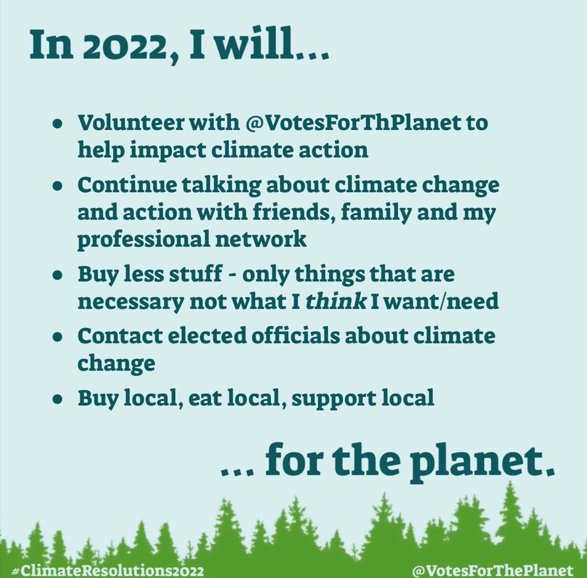 climatekirpa's tweet image. Happy New Year! Please join me in
creating and sharing a #ClimateResolution with #VotesForThePlanet. 

By taking action to help slow climate change, you'll be saving the lives of people &amp;amp; animals and protecting
biodiversity. 

You'll inspire others to take climate action!