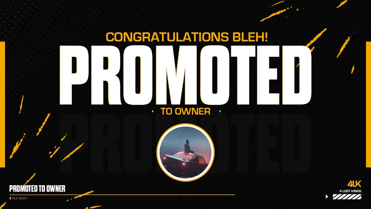 Through hard work and consistency please give a warm welcome to a new owner of @4LKGaming! 👑- @BigBlehman #4LKFam