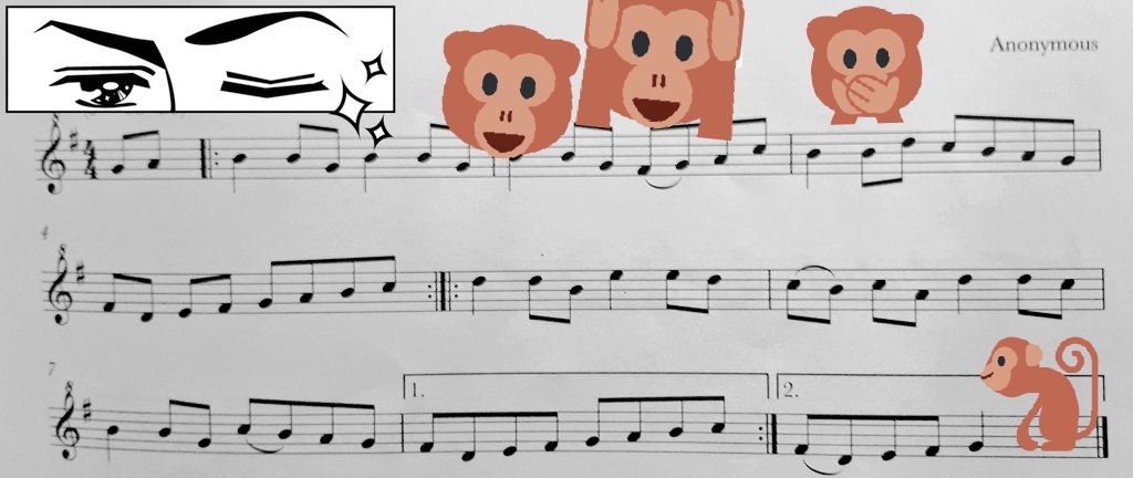 MarionFiedlerTN's tweet image. Dance of the monkeys. I practice my flute every day. #practicetime