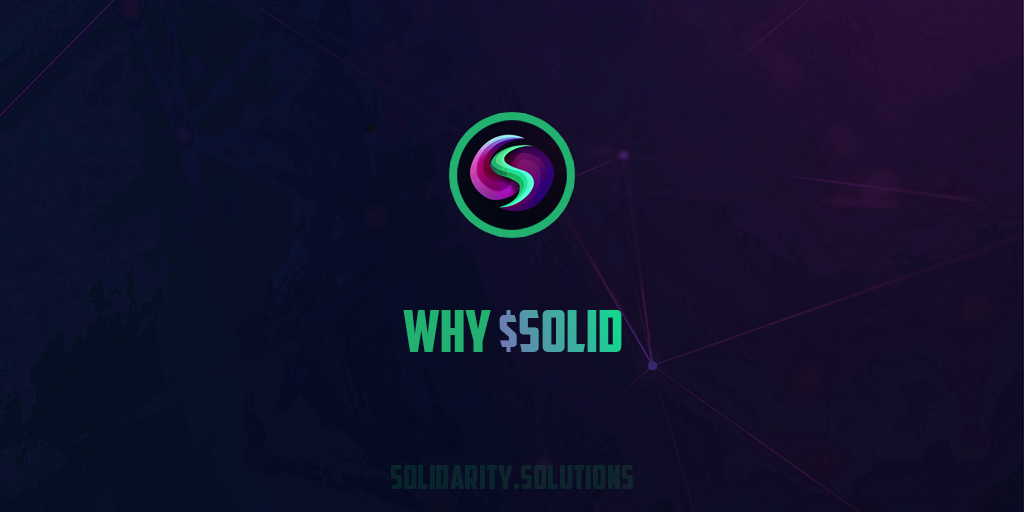 So why the name "$SOLID". 

In Short, our primary branding consisted of the name $olidarity Solutions, therefore $(olidarity)SOL(utions)ID was the name of the token. Rest assured we are aware of the double dollar sign in exchanges 😁💚

#Solana #SPL #token #crypto