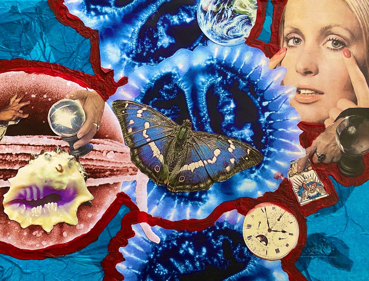 cheznadia's tweet photo. Encore mieux pour se connaître que les tarots, le collage. Le choix des images, leur disposition, parle parfois plus que tout art divinatoire. #arts #collapsology #hauntology #collage https://t.co/Fub42zxUEI
