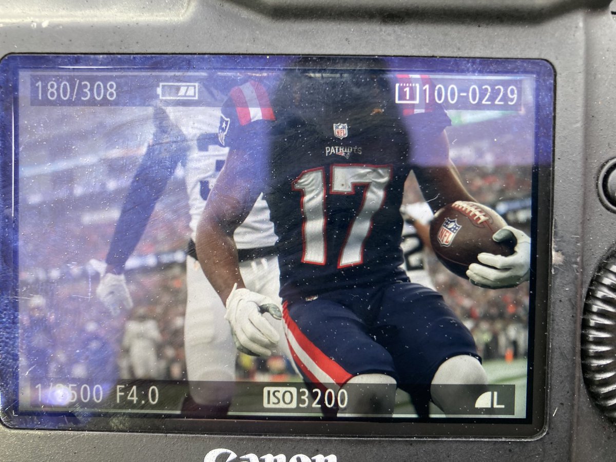 Objects in lens are closer than they appear. #patstouchdown #sportsphotographerhazards